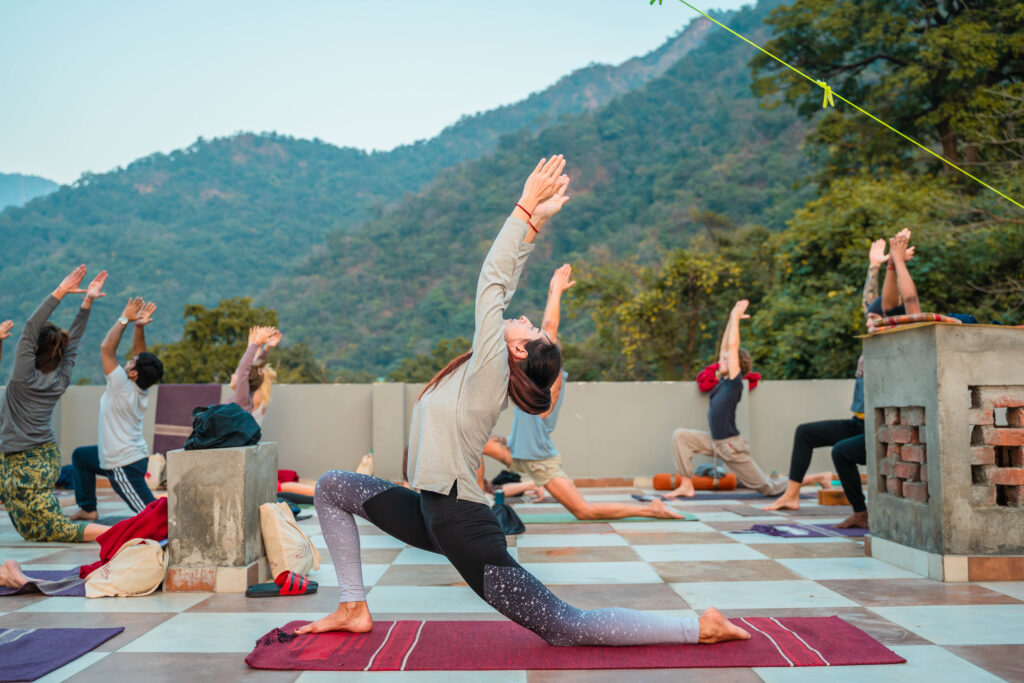 yoga practice session