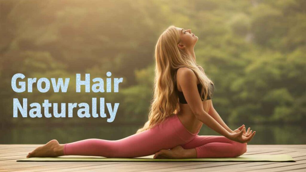 women doing yoga for hair growth