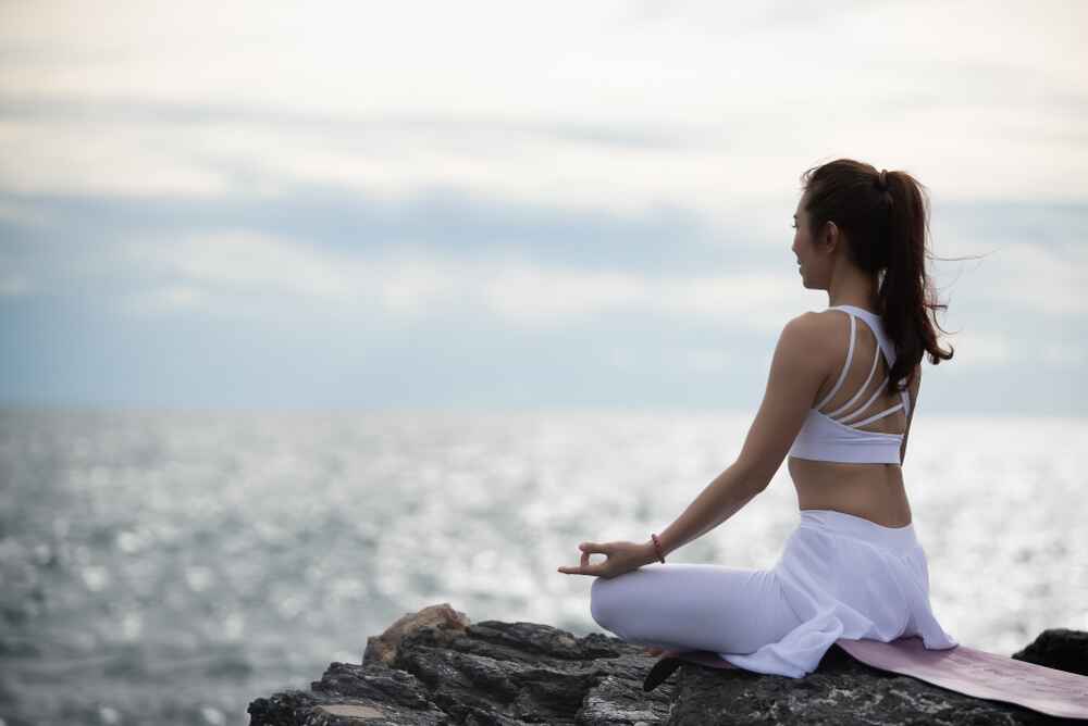 Women doing Pranayam
