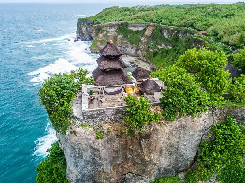 Uluwatu Temple on Bali coast