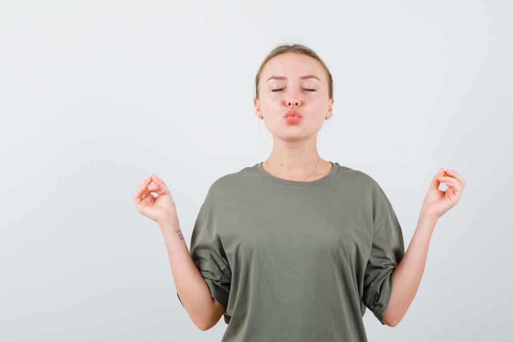 Woman doing facial Exercises To Tighten Skin