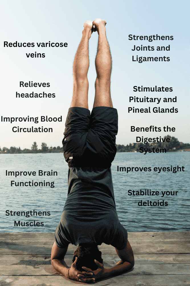 Man in Headstand Yoga Pose With Benefits Man in Headstand Yoga Pose With Benefits