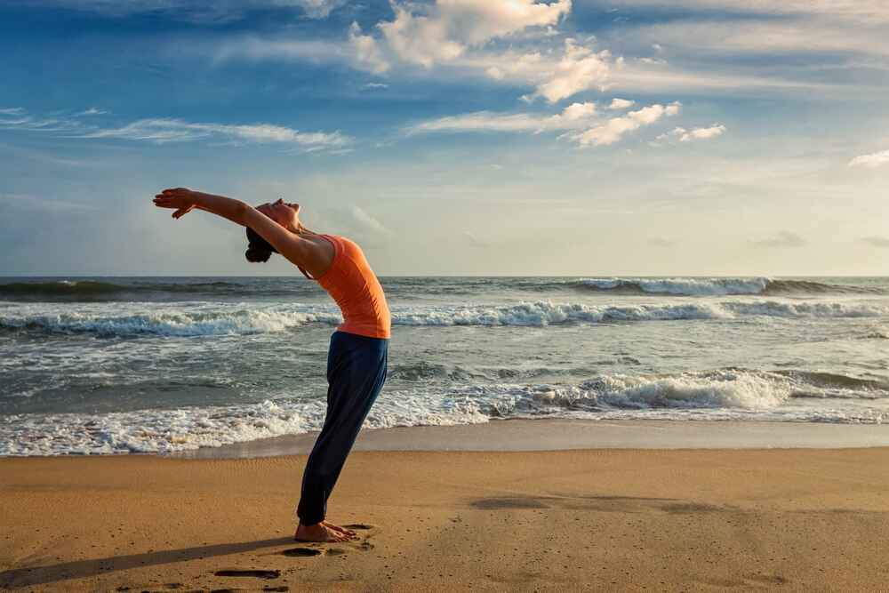 Woman Doing Sun Salutation