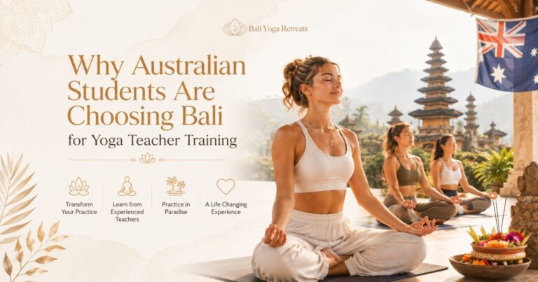 Australian students practicing yoga